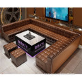 brown Pu leather corner Nightclub Bar sofa Furniture